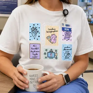 Cardiac Sonographer Shirt, Cardiac Ultrasound Tech Tee, Echo Tech Gift, Beautiful Day To Scan Hearts T-Shirt