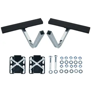 1 Pair of Boat Trailer Guide, Trailer Guide Ons Galvanized Steel for Boat, Fishing Boat, Sailboat Trailer, Silver and Black, T Shaped
