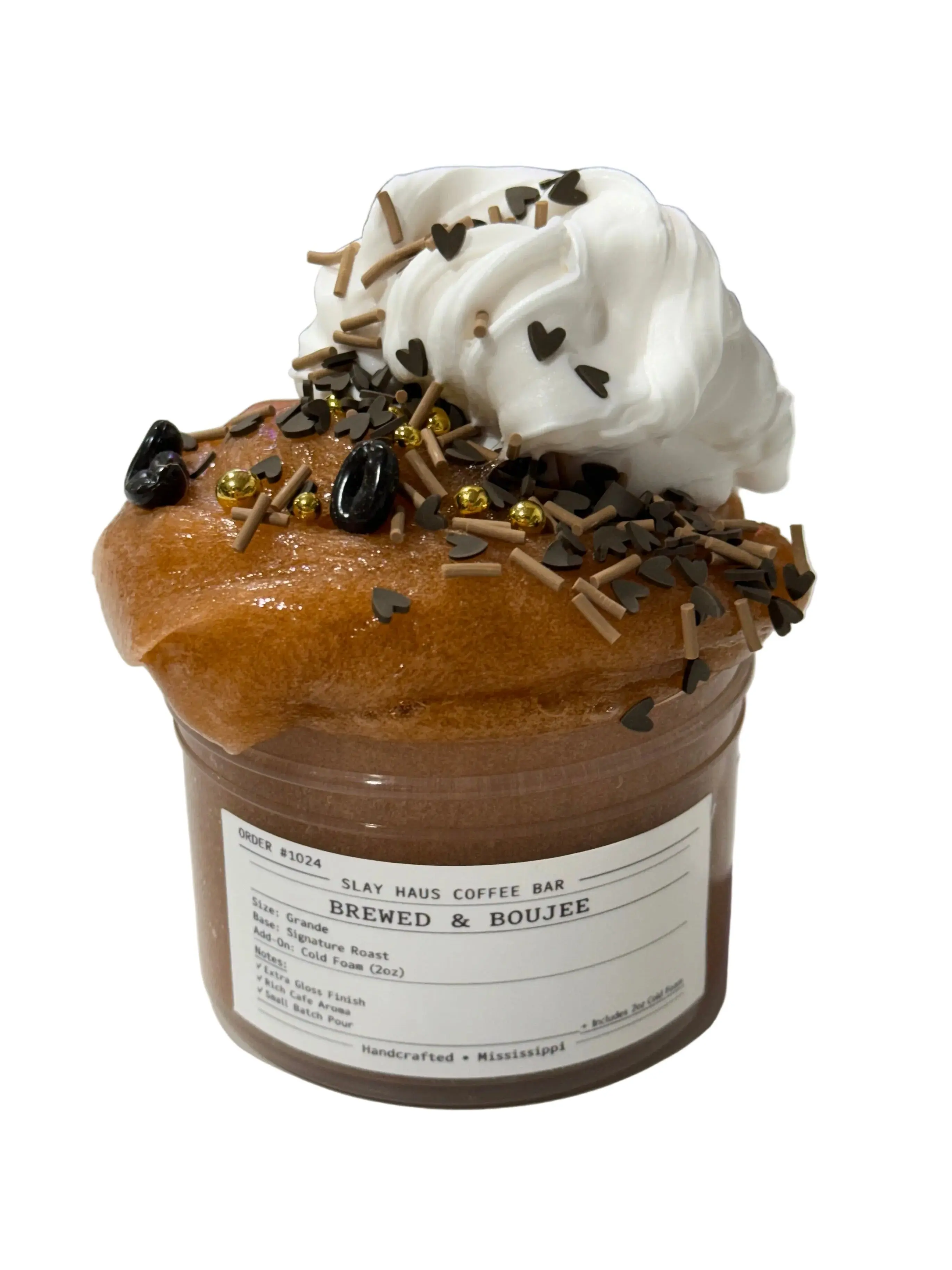 Brewed & Boujee | Clear Slime | Coffeehouse Blend Caffeine Crema