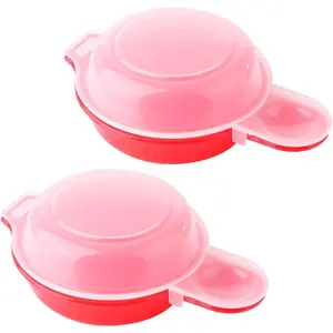 2pcs 1 Minute Fast Microwave Egg Cooker Egg Hamburg Omelet Maker Kitchen Cooking Tool