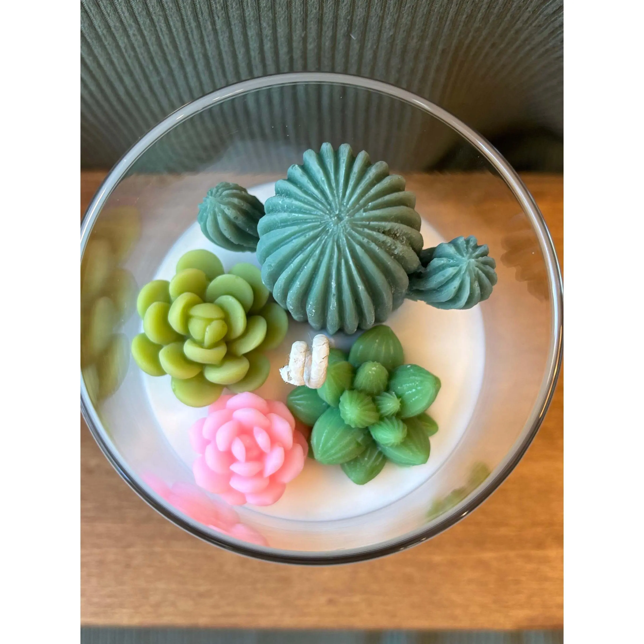 10 oz Handmade Succulent Terrarium Candle - Coconut Soy Wax, Nature-Inspired Home Decor - Perfect Gift  Plant Decoration Scented Light Ornaments Aroma Perfume