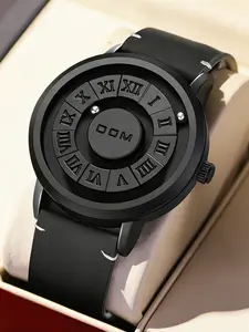 Men's Quartz Watch, Dial, Round Analog Face, Alloy Case, Fashionable Waterproof Watch, Waterproof Design, Water Resistant Wristwatch, Buckle Closure, Ideal Gift for All Seasons