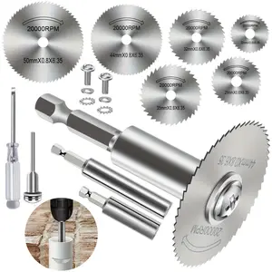 17-Piece Drill Bit Set with Cutting Wheels, Includes 6 Saw Blades, Hex Shank & Round Shank Bits for PVC Pipe Wood Metal Cutting, Power Tool, Tool Accessories