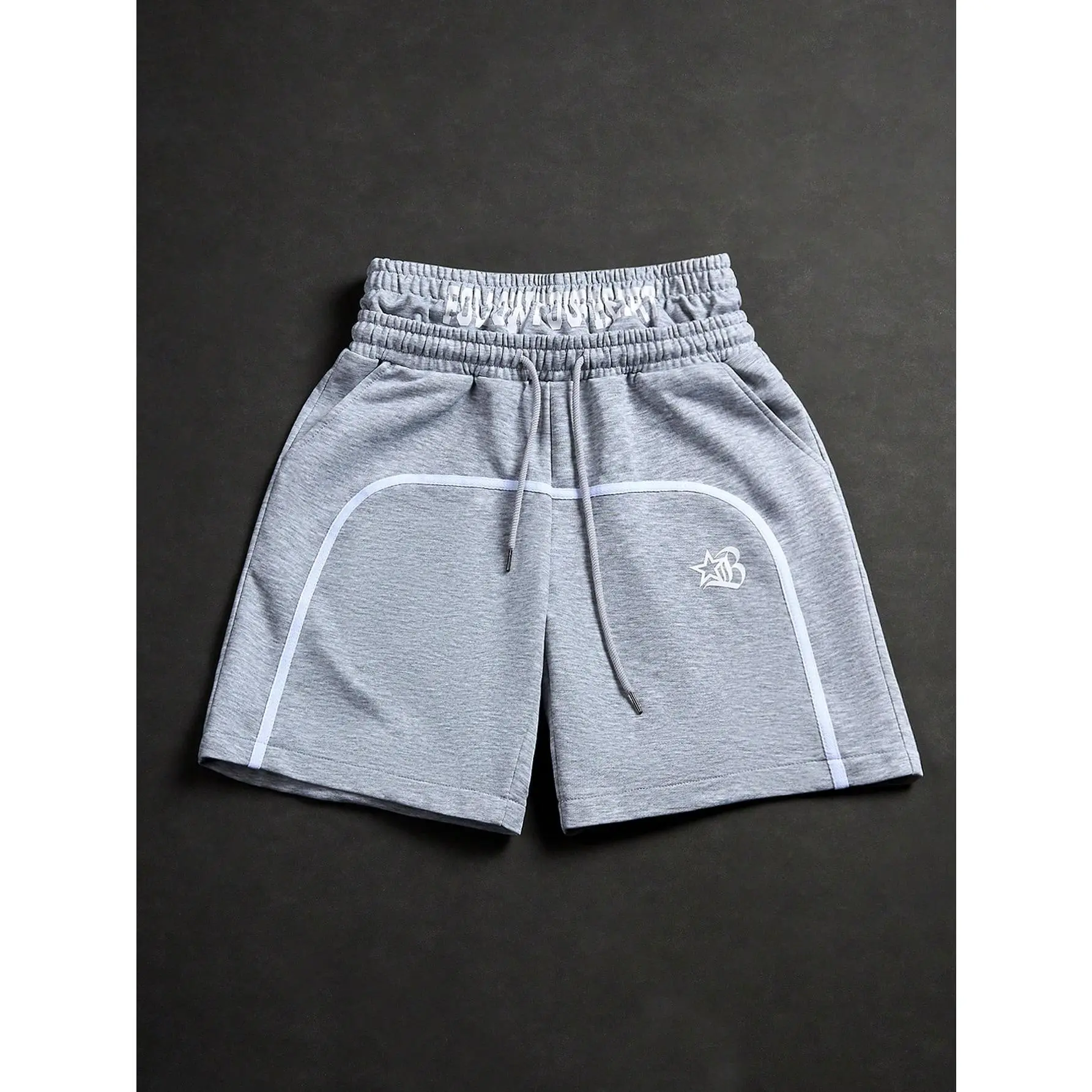 Men's Street Collegiate Style High Street Hip-Hop Rock A 2 In 1 Waistband Athletic Shorts, Gift For Boyfriends Or Husbands
