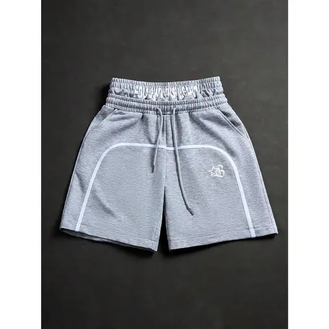Men's Street Collegiate Style High Street Hip-Hop Rock A 2 In 1 Waistband Athletic Shorts, Gift For Boyfriends Or Husbands