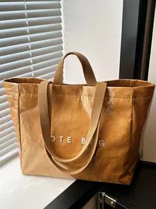 Letter Print Large Capacity Tote Bag, Commuter Shoulder Bag, Trendy Versatile Handbag, Shopping Bag, Fashionable and Practical, Stylish Tote Bag