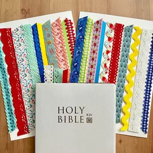 Bible Ribbons - Vintage Multicolored• Pioneer Woman inspired - Bible bookmarks • Assorted patterns • 10 pack • Ribbon bookmarks reading bookmark