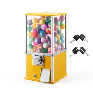 VEVOR Gumball Machine, 21 inch Height Candy Vending Machine Dispenser, 25-Cent Vending Machines for Shopping Malls, Supermarkets, Amusement Parks, Arcades, Holds Up to 180 1.77 inch Spherical Candies