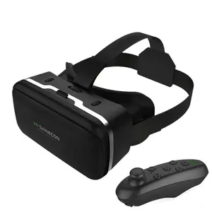 VR Glasses, 3D Virtual Reality Glasses, Head-mounted Adjustable Lens VR Glasses, Mobile Phone VR Goggles, Headset Helmet for iPhone Android Smartphone, VR Headsets