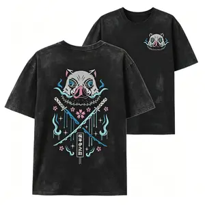 Inosuke Hashibira with his sword Dual Serrated Nichirin Katanas shirt, Sweatshirt & Hoodie, Demon Slayer t-shirt, Anime lover t-shirt graphic tees