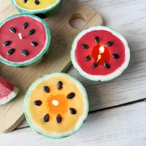 Lumiine Sweet Watermelon Candle Cute Fruity Candle Soy Wax Handmade Unique Gift