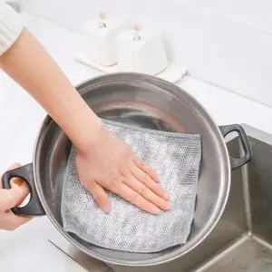 10pcs Magic Cleaning Cloth Set, Durable Kitchen and Home Use, Scratch-Free Cleaning Tool, Multi-Functional Metal Line Dish Brush