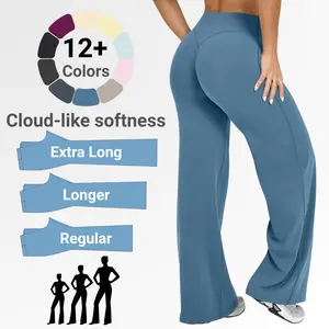 RICH BRIA Women’s High-Waist Wide Leg Yoga Pants – Loose-Fit Casual Flares, Stretchy & Buttery-Soft, Breathable Workout Leggings for Fitness, Lounge & Everyday Comfort Bottom