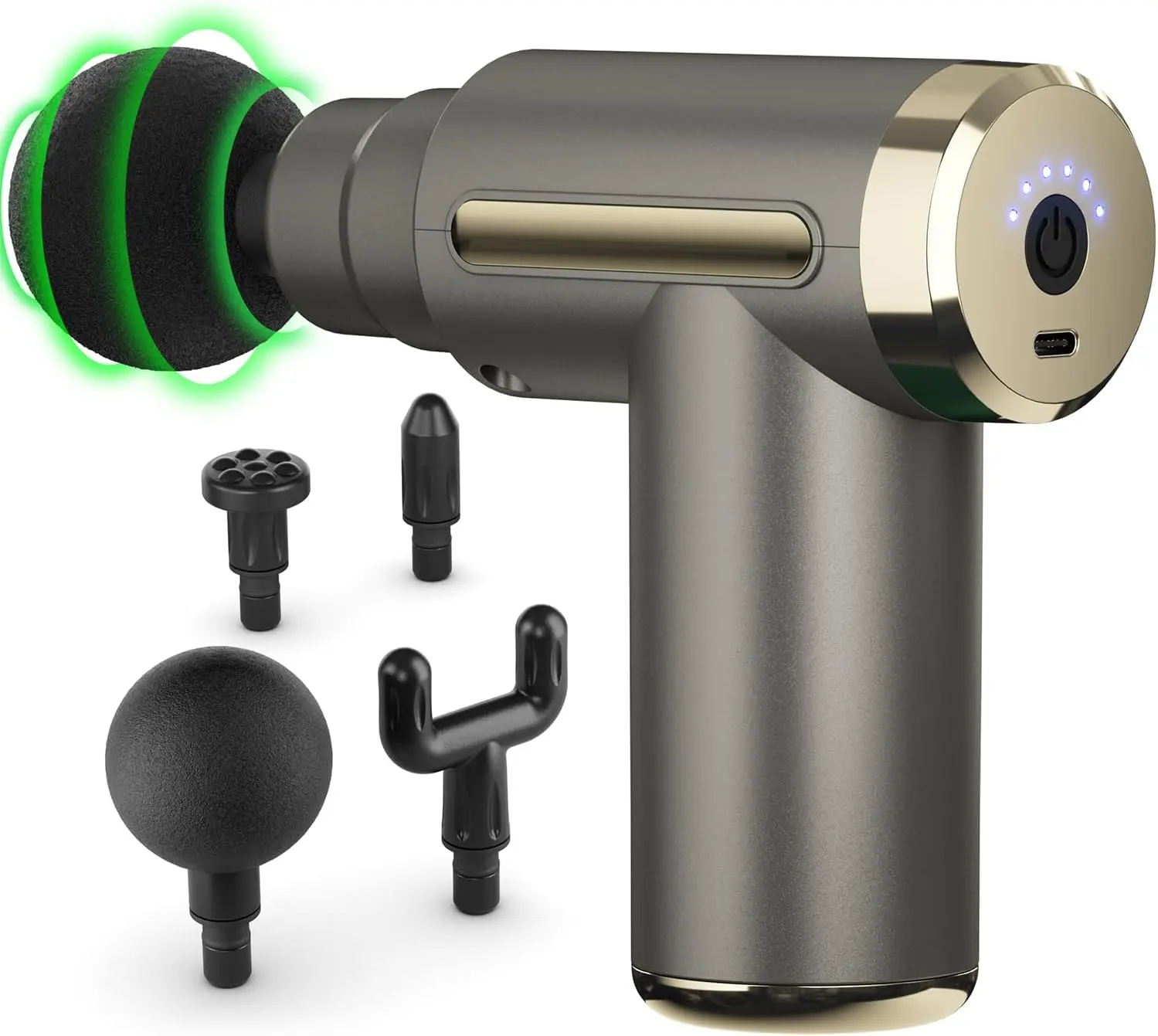 cotsoco Massage Gun Deep Tissue for Pain Relief with 4 Massage Heads & 6 Speeds, Electric Mini Handheld Body Massager for Any Pain Relief, Best Gifts for Men and Mom
