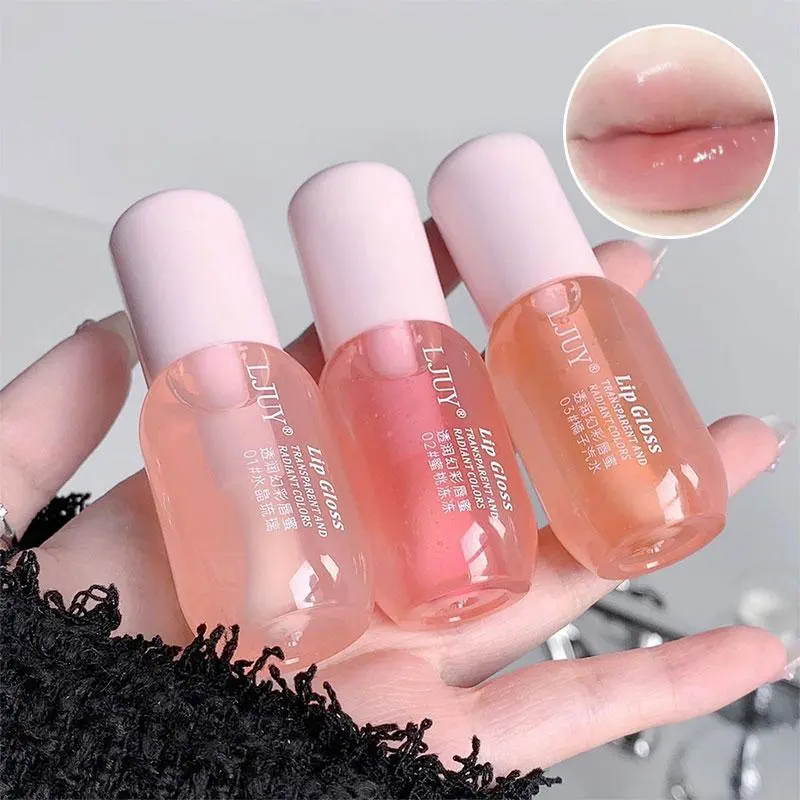 Hydrating Lip Gloss Hyaluronic Acid Glossy Shine Moisturizing Clear Lip Plumper Lips Plump Skincare Moisture Lip Care Products Comfort Lipgloss Makeup Lip Stain Long-Lasting Liquid 3Pcs Moisturize Lip Balm Oil Tint Plumping Cosmetics for Girls Women Serum