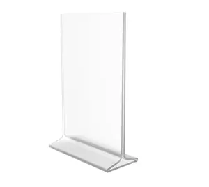 FixtureDisplays® Clear Sign Holder 5.5X8.5" Portrait Picture Frame Menu Holder Literature Stand 11193-3-5.5X8.5-NF Peel off protective film (white) before use.