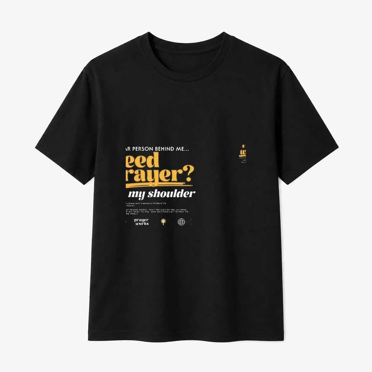 100% Cotton Men's Prayer Tap Shoulder Shirt Christian Graphic Tee Casual Unisex Sweatshirt Hoodie
