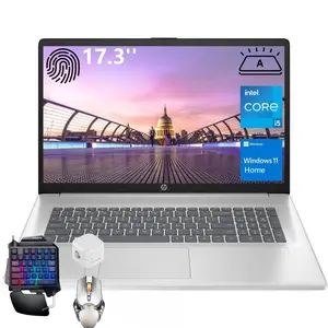 HP Essential Business Laptop, 17.3" FHD Display, Intel Core i5-1334U, up to 32GB RAM, 512GB SSD, Wi-Fi 6, Webcam, Backlit Keyboard, Windows 11 Home, Silver, Bundle Accessory