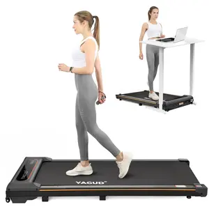 【YAGUD】Quiet Walking Pad – Under Desk Jogging Treadmill with Shock Absorption, LED Display & Remote for Home/Office Small Space Quiet Motor