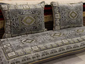 Luxury Grey Afghan Toshak Cover Set G02 | Velvet High Quality | Custom Made Toshak Set