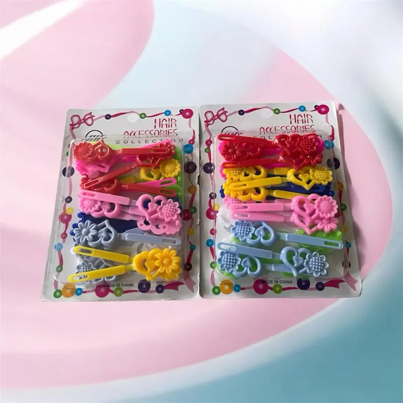 Self-Hinge Plastic Hair Barrettes