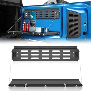 【Yzona】Foldable Tailgate Table with Molle Panel Compatible with 2021 2022 2023 2024 2025 Ford Bronco 2/4 Door (Excluding Sport), Rear Folding Tables Cargo Shelf Storage Luggage Holder Accessories