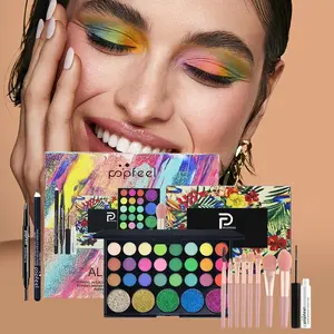 Popfeel 29 Color High Pigment Pearl Glitter Eyeshadow Palette, Matte and Glitter, Glitter Shimmer Eyeshadow, Natural Matte Long-Lasting Eye Shadow Set, Beginner Learning Gift
