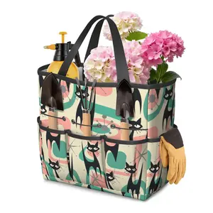 Atomic Cat Mid Century Modern Starburst Retro Kitsch Garden Tool Bag