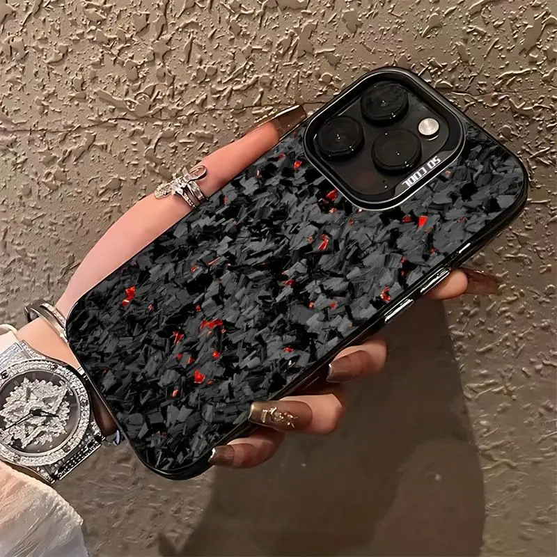 Forged Carbon Fiber Phone Case For iPhone 17 16 15 14 13 12 11 Pro,ProMax  ,Plus , Anti Drop Cover. - TikTok Shop