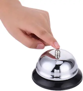 Call Bell 3.35 Inch Diameter with Metal Anti-Rust Construction, Desk Bell for Hotels, Schools, Restaurants, Reception Areas, Hospitals