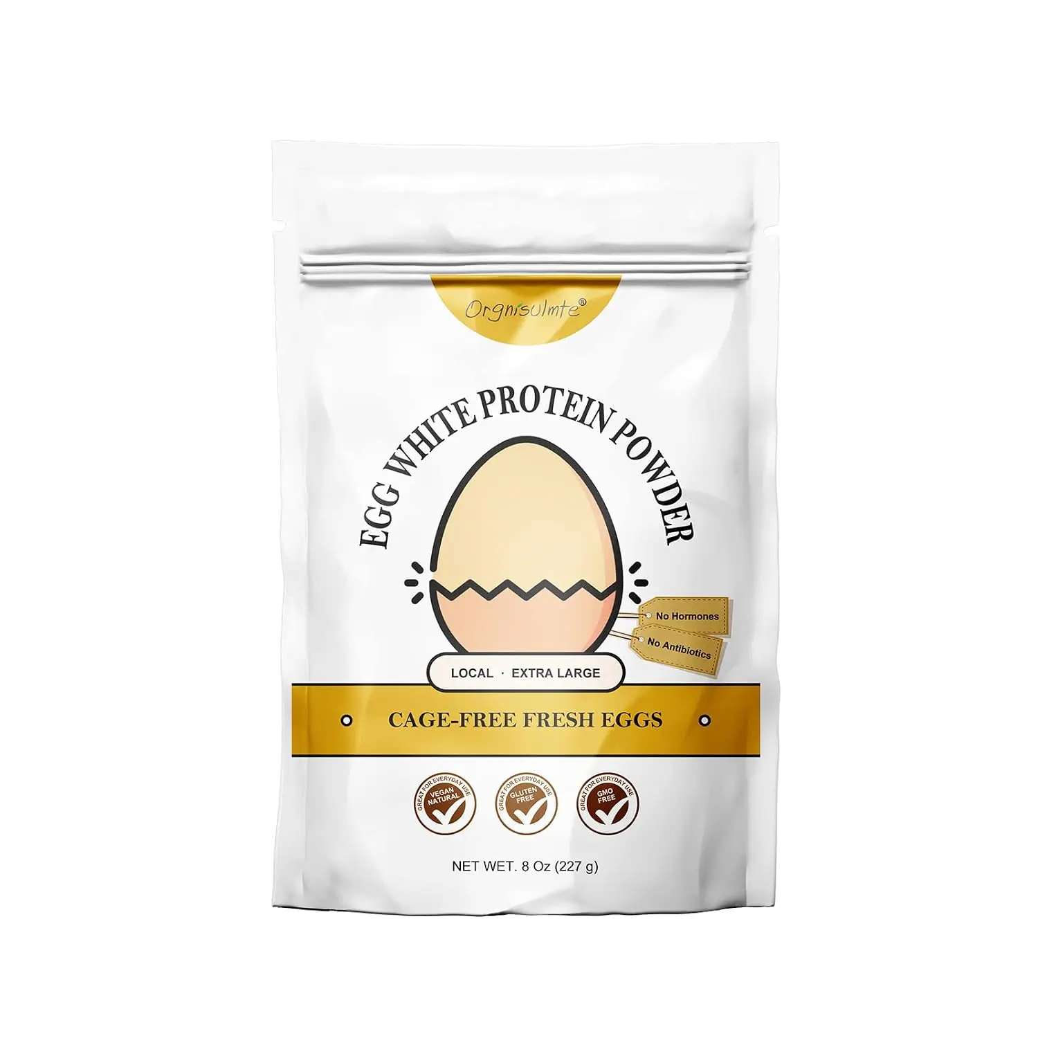 Egg White Protein Powder 8 Oz, Pasteurized Dried Egg Whites Protein, Gluten-Free, Non-GMO, Unflavored, Free Range High Whip for Baking, Desserts 227g