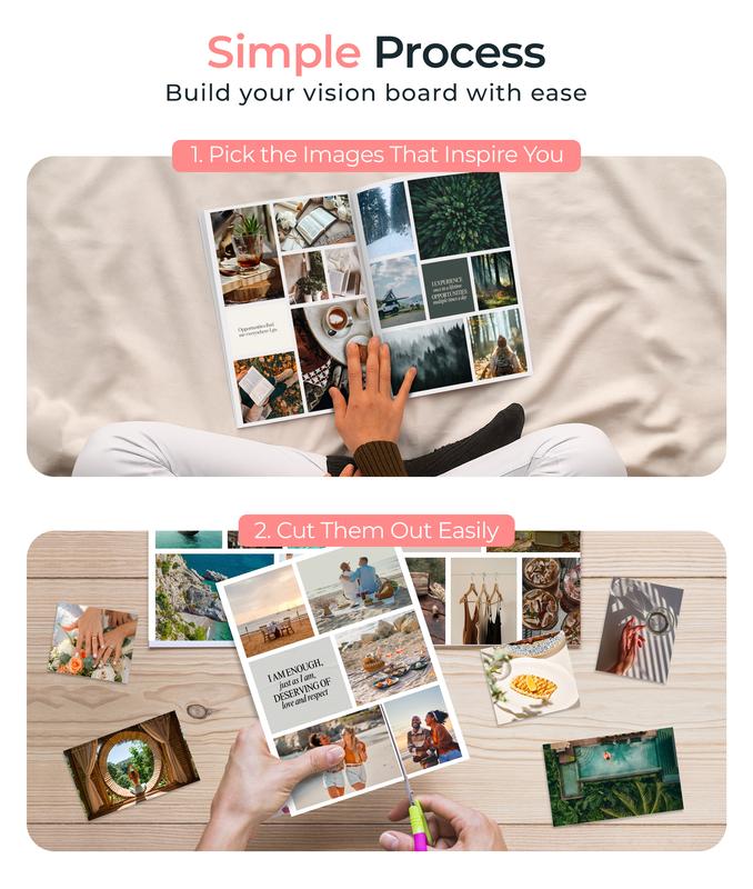 Tangobird Vision Board Book - Collage of Clip Art to Create your Dream Life Vision Board -Mothers day gifts Artwork Creativity
