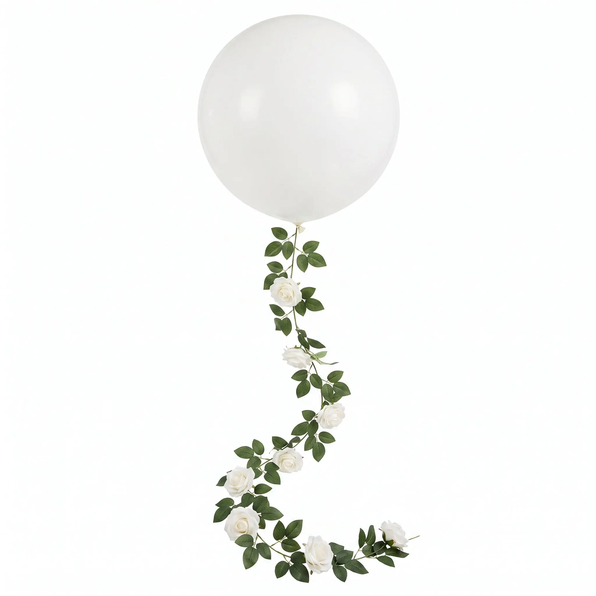 Elegant Floral Balloon Tail Accessory, 6-ft