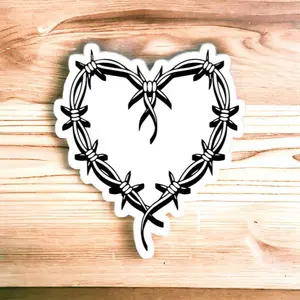 Corazón Car Sticker - Weather-Resistant Vinyl Decal with Heart Motif for Vehicles