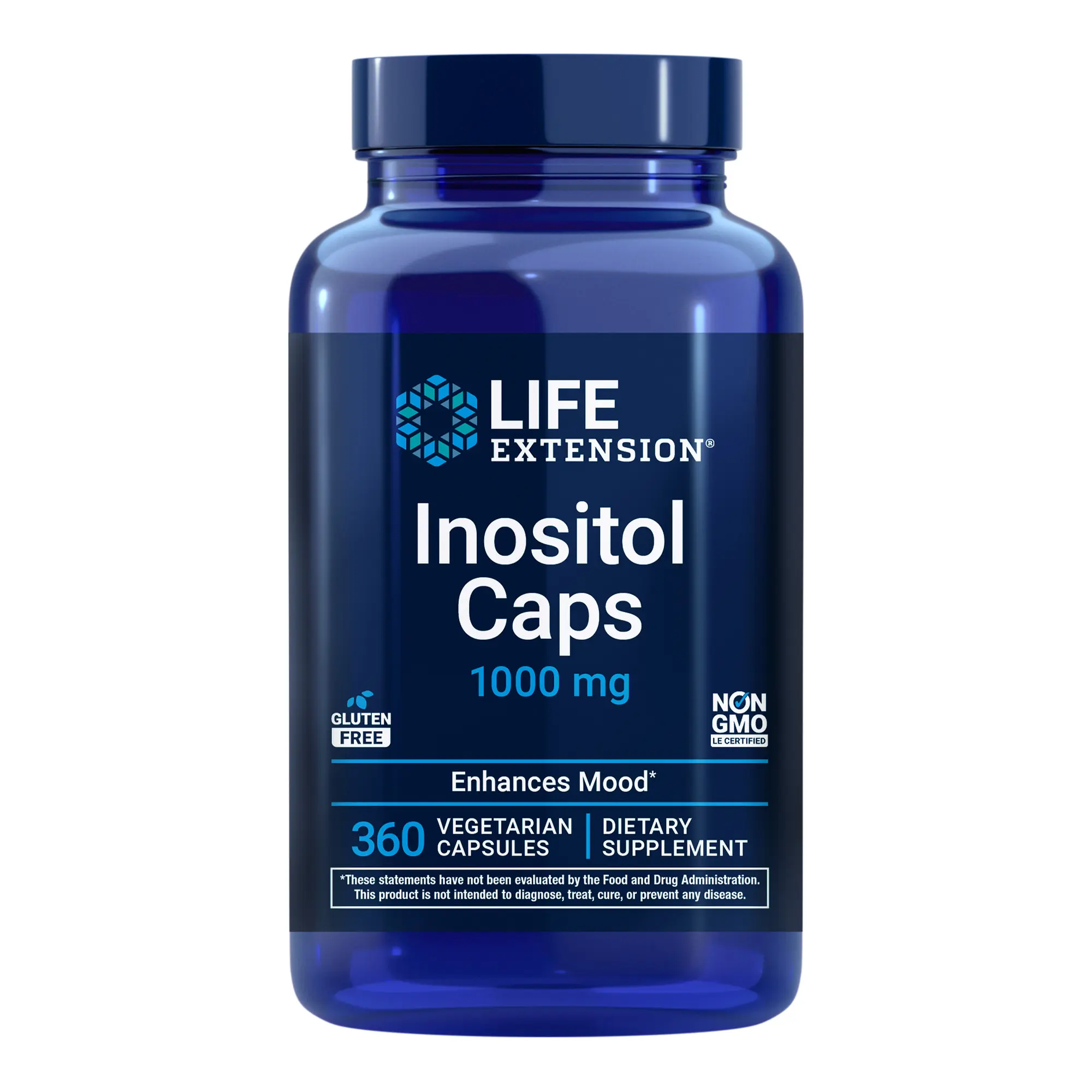 Life Extension Inositol Caps 1000 MG, 360 Vegetarian Capsules Life Extension Inositol Caps 1000 MG, 360 Vegetarian Capsules