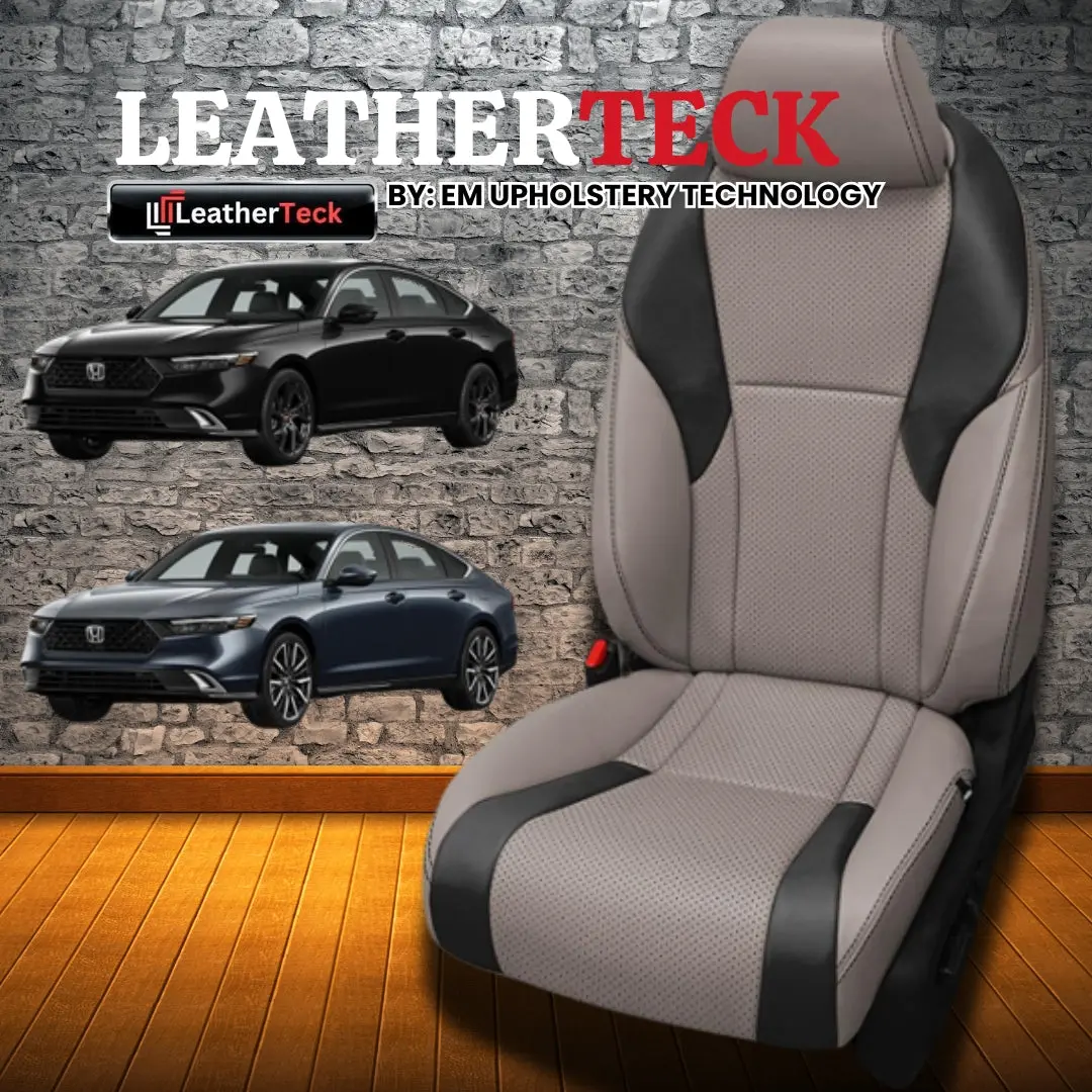 Deluxe Katzkin Leather Upholstery Covers Kit for 2024 - 2025 Honda Accord K2 All Trims - Dove Grey wrap Perforated
