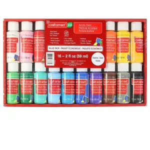 16 Color Matte Acrylic Paint Value Pack by Craft Smart