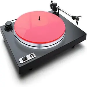 Acrylic Turntable Slipmat 11.75" – Anti-Static Platter Mat for 12" Vinyl Record Player – Red