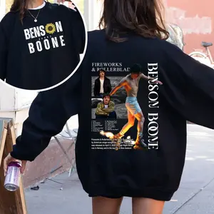 Retro Benson Boone T-Shirt, Hoodie, Sweatshirt,  Fireworks and Rollerblades Merch, Unisex Streetwear Pullover, Fan Gift for Music Lovers, Graphic Music Tee, Top Men's and Women's Clothing