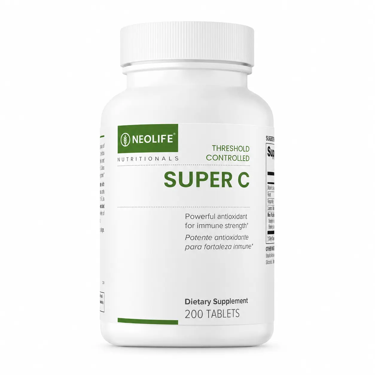 NeoLife Super C Threshold-Controlled Vitamin C Tablets, 430mg, 200 Count