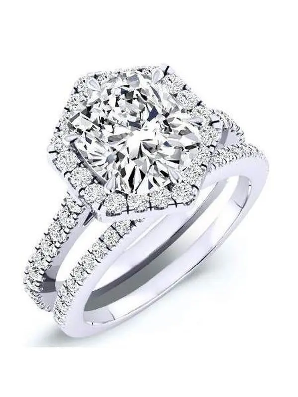 Cypress - Cushion Moissanite Bridal Set