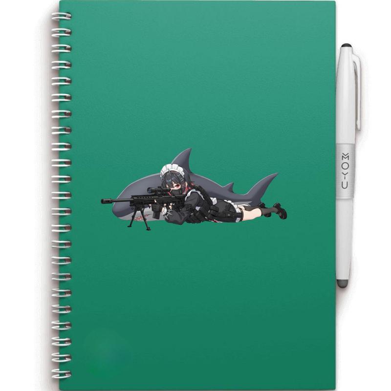 Ellen Joe Maid Sniper Sticker, Ellen Joe Tactical Waifu with Rifle Sticker, Funny Cute Anime Design Decal