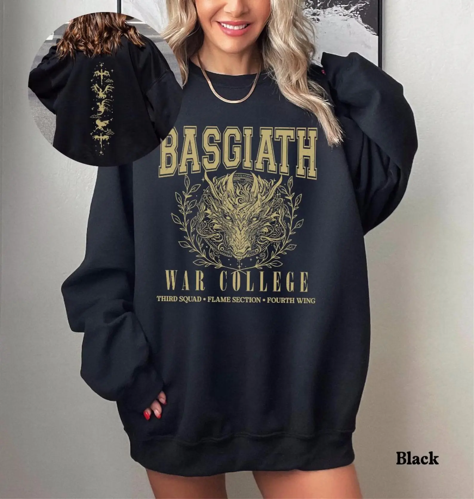 Fourth Wing Dragon Sweater, Basgiath War College Shirt, Dragon Rider Sweatshirt, Bookish Sweater, Empyrean Series, Fourth Wing Shirt