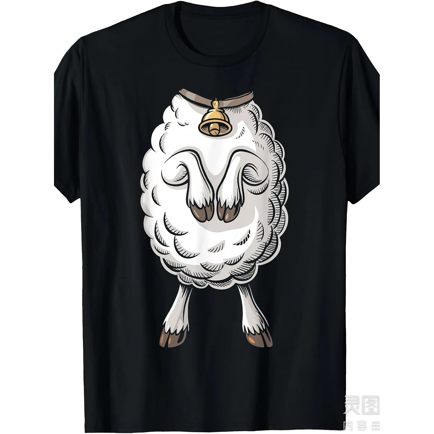 Adult And Sheep-Themed T-Shirt for Men And Women, unisex soft cotton short sleeve t shirt, vintage graphic casual tee for men women teens, perfect birthday holiday gift for camping travel gym daily street  wear