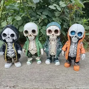 2pcs Halloween Skeleton Decoration Resin Production Resin Home Decorations 4 Styles American Style The Shape of A Skeleton