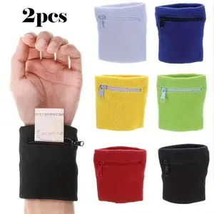 Unisex Wristband Wallet Set (2-Pack) with Zipper Pocket, Ideal for Running, Cycling, Walking, Fitness, Yoga, Basketball, Holds Cash, Keys, Credit Card
