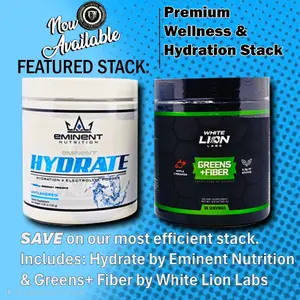 Premium Wellness & Hydration Stack | Eminent Hydrate + White Lion Greens & Fiber | Daily Metabolic Support
