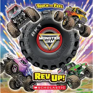 Monster Jam Rev Up Touch and Feel Book – Kids Interactive Sensory for Toddlers -  Novelty Book