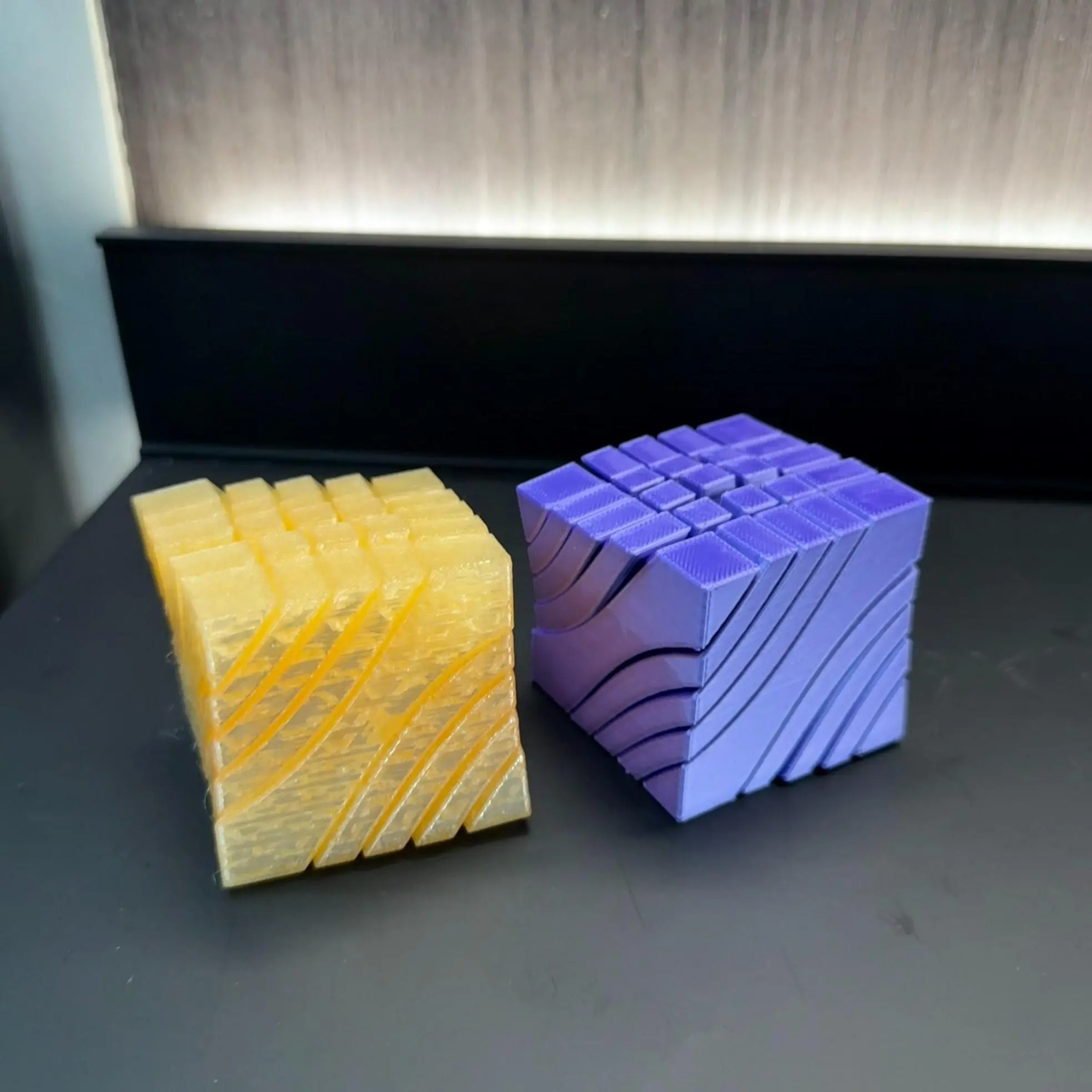 3D Printed Transformable Mechanical Cube Toy - Futuristic Geometric Fidget Gadget, Cyberpunk Office Decor, Stress Relief Desk Accessory, Creative Tech Gift for Adults