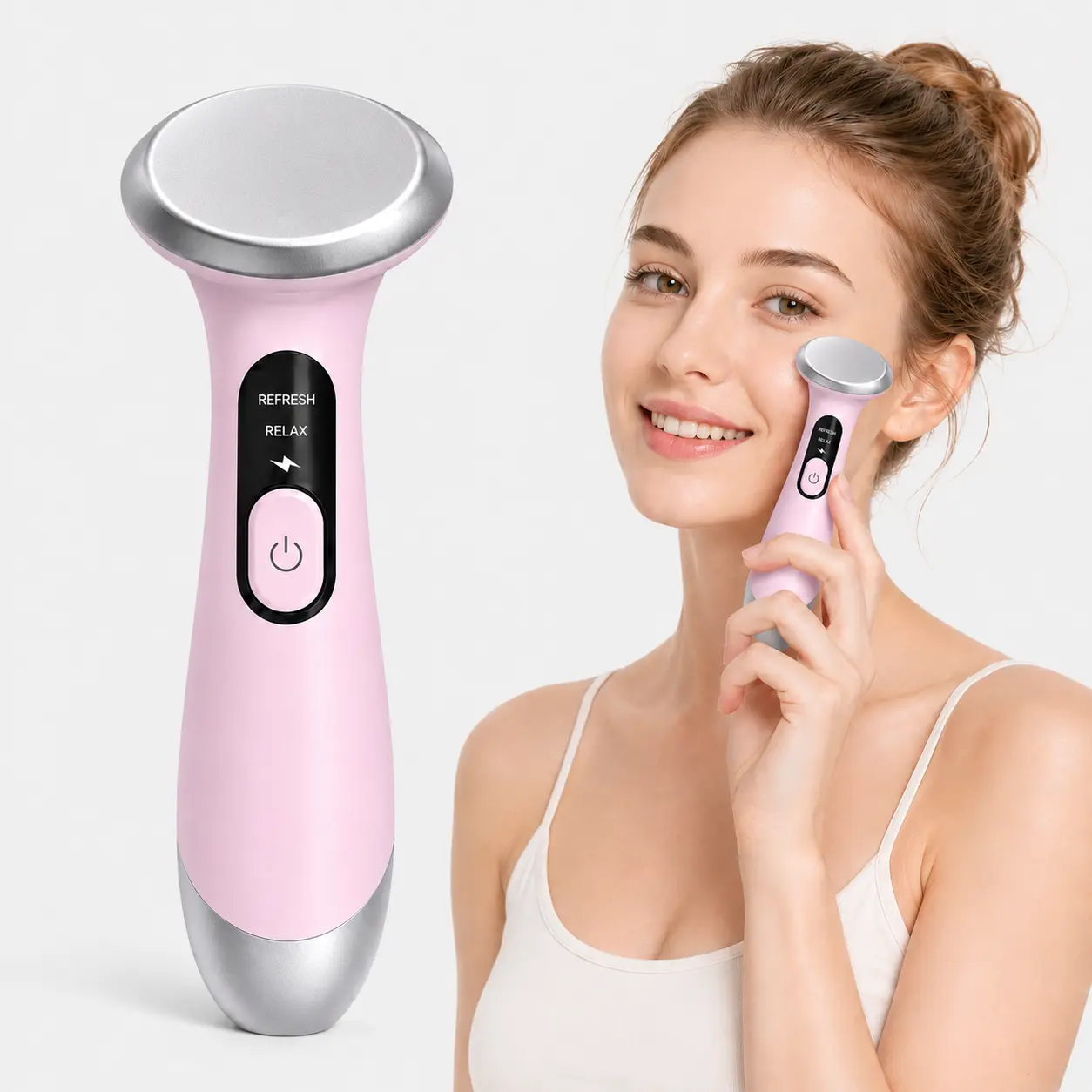 Senlan 3-in-1 Eye Care Device with Heat and Cooling and Vibration, Heated Eye Wand for Dry Eyes, Eyes Puffiness, Eyes Massager for Strain Relief, Dark Circles, Depuffing Wand for Skin Radiance Facial Daily Evening Relaxing